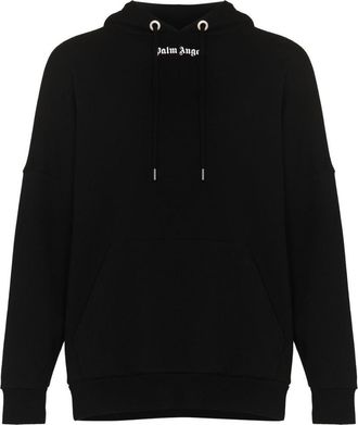 Palm Angels Black Oversized Logo Hoodie