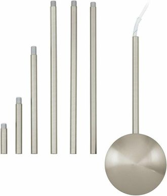 Eglo Prolunga per canalina, guida per cavi in acciaio, nickel opaco, lunghezza da 320 a 1570 mm - Eglo