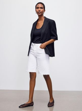 Mavi Womens Erika faded jort Fit: Wide leg, mid rise