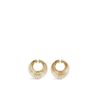 Alaia Small Spiral Hoops - female - Ala&iuml;a - Earrings - Yellow - ONE SIZE - Accessories