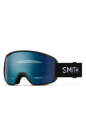 Smith Preview ChromaPop Low Bridge Snow Goggles in Black/Chromapop Everyday Blue at Nordstrom