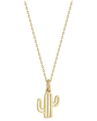 Italian Gold, Inc 14K Italian Gold Cactus Pendant Necklace