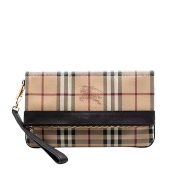 Burberry Pre-owned Clutches, female, Beige, Size: ONE SIZE Pre-owned Adeline Clutch