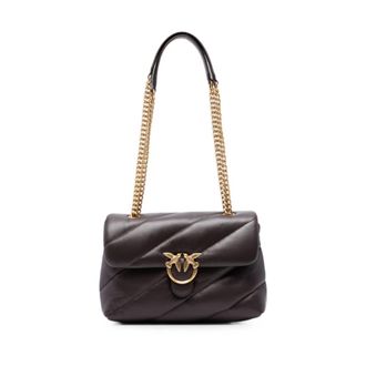 Pinko Love Puff Classic Small - Dames - Schoudertassen - Bruin - ONE Size - Tassen