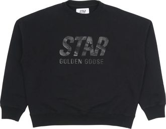 Golden Goose Star Sweatshirt - Heren - Sweatshirts - Zwart - S - Katoen - Hoodies & sweatvesten