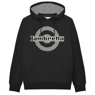 Lambretta Heren Target Geruit Hoodie (Zwart)