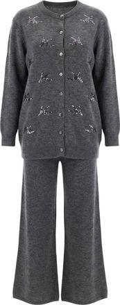 Trendyol Modest Dames Grijs Effen Lang, Los Modest Tweedelig Set