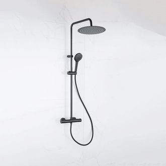 Adema Sparkle 2.0 regendoucheset - thermostaat hoofddouche - 30cm - handdouche - 3 standen - zwart