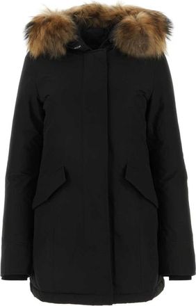 Woolrich Zwarte Nylon Donsjas - Dames - Gewatteerde jassen - Zwart - M - Nylon - Jassen