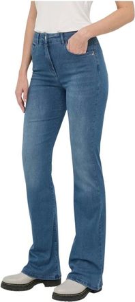 Patrizia Pepe High-waisted Flared Jeans - Dames - Jeans - Blauw - Maat: W27 Katoen