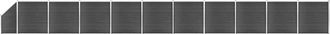 vidaXL Vidaxl - Set De Paneles De Valla Wpc Negro 1830x(105-186) Cm