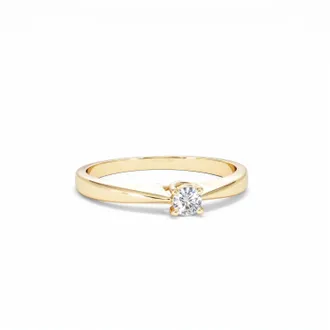 The Diamond Store Naomi Lab Diamond Engagement Ring 0.15ct H/Si in 18K Gold Vermeil
