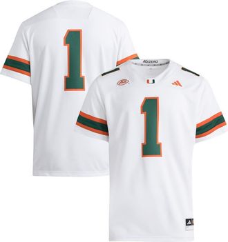 adidas Mens adidas 1 White Miami Hurricanes Premier Jersey at Nordstrom, Size Xxx-Large