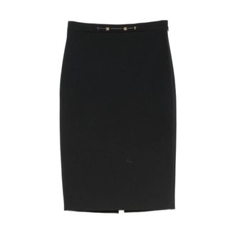 Elisabetta Franchi Dames, Rokken, Zwart, Maat: L