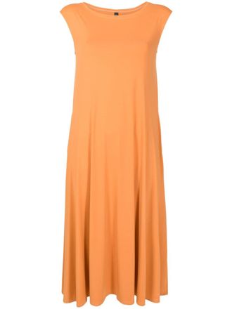 Lygia & Nanny Tie round-neck midi dress - Yellow