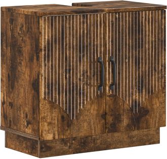 vidaXL Mueble De Lavabo Para Ba&ntilde;o Hoorn Roble Ahumado Vidaxl