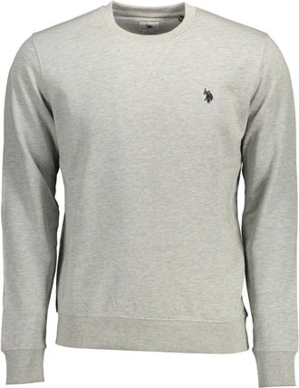 U.S.Polo Association Grijze Sweatshirt met Borduursel - Heren - Sweatshirts - Grijs - 2XL - Hoodies & sweatvesten