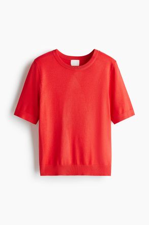 H&M Feinstrickshirt - Red