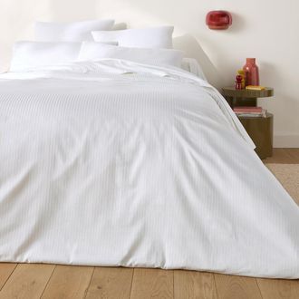 La Redoute Interieurs Bolstersloop in katoensatijn, Opale gestreept