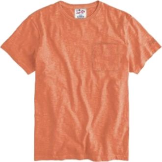 MC2 Saint Barth Heren Linnen T-shirt Diverse Effen Kleuren - Heren - T-shirts - Oranje - L - Linnen - Tops