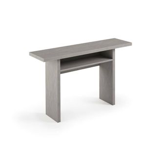 Dmora Consola Extensible Lavanda, Mesa De Comedor Con Apertura Abatible, Consola Multiusos Extensible, 100% Made In Italy, 120x70h75 Cm, Cemento, Con Embala