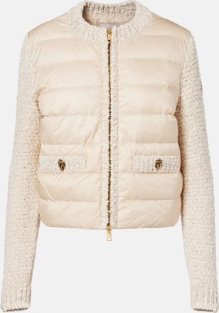 Moncler Cardigan in boucl&eacute; con imbottitura