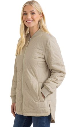 Klass Quilted Zip Up Jacket - STONE - 22