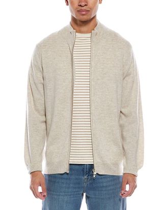 Brodie Zip Up Wool & Cashmere-Blend Funnel Neck Cardigan