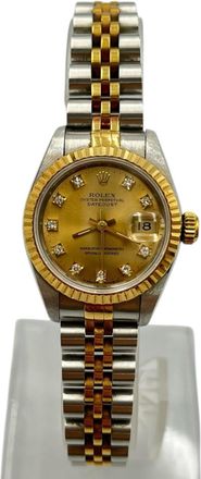Rolex Champagne gold yellow Stainless Steel Wristwatch (Pre-Owned)