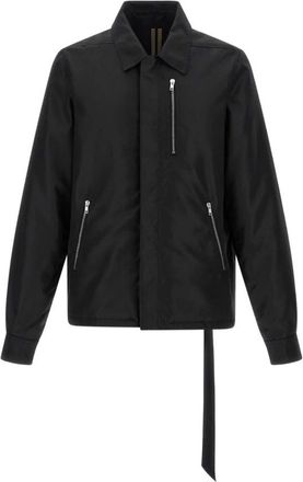 Rick Owens Concealed Zipfront Jacket - Heren - Zomerjassen - Zwart - L - Nylon - Jassen