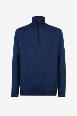 Sease Pullover mit Stehkragen und Reissverschluss aus Kaschmir und Seide