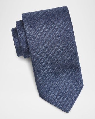 Canali Herringbone Silk Tie