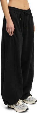Cotton On Womens Active Summer Fleece Adjustable Hem Sweatpant in Black at Nordstrom, Size X-Small
