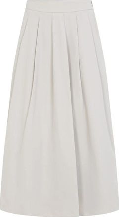 PESERICO Midi Taffetas Rok - Dames - Midirokken - Beige - S - Rokken