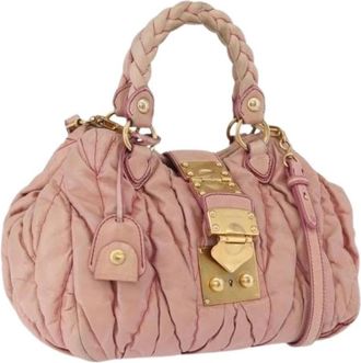Miu Miu Pre-owned Hand Bag - Dames - Vintage Handtas - Roze - ONE Size - Leer - Vintage
