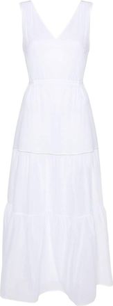 PESERICO bead-detail cotton dress - women - Cotton - 40 - White