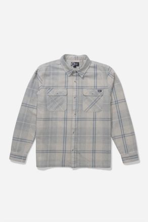 Salty Crew Mens Windward Flannel Shirt In Light Grey