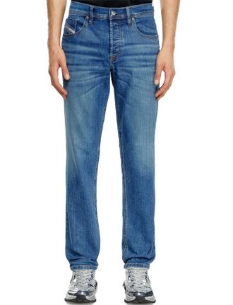 Diesel Katoenen Diesel D-Finitive wijde fit blauw 5-pocket