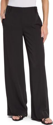 Lyss&eacute; Ellison Seamed Wide Leg Trousers in Black at Nordstrom, Size X-Small