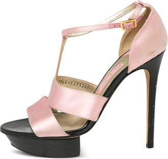 Gina Sandali in raso 120mm Pre-owned - Rosa