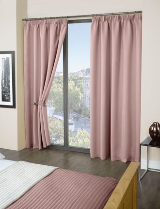 Emma Barclay Cali Pencil Pleat - Blush Pink Woven Thermal Blackout Curtains - Width 66 x Drop 90 (168 x 229cm) - Emma Barclay | TJ Hughes