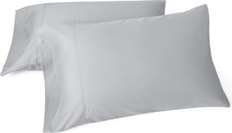 Coyuchi Cloud Soft Set of 2 Organic Cotton Sateen Pillowcases in Seal at Nordstrom, Size King