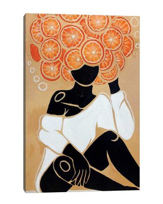 iCanvas Tangerine By Colored Afros Art Wall Art