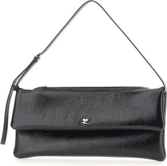 Courr&egrave;ges Cuff Leather Clutch - Dames - Schoudertassen - Zwart - ONE Size - Leer - Tassen