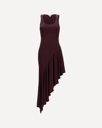 Alaia Asymmetric fluid jersey Dress Female 38
