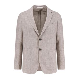 Tagliatore Blazers, male, Gray, Size: L Single-breasted Two-button Blazer