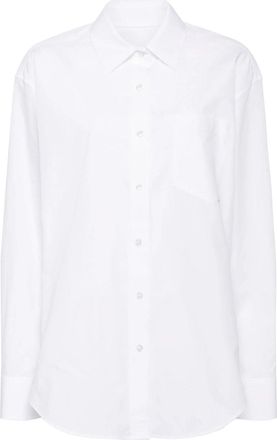 Alexander Wang Boyfriend Shirt With Logo Flag Tag