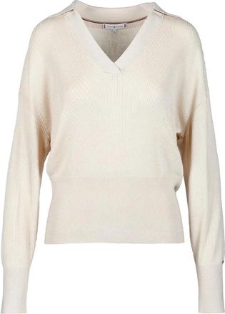Tommy Hilfiger Beige Womens Knit Sweater