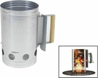 Trade Shop Trade Shop - Contenitore Per Carbone Barbecue Bbq Grill Camino Accendere Carbonella