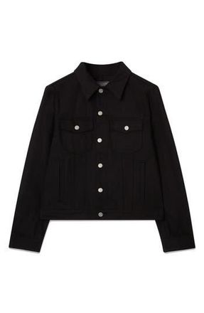 Blk Dnm Denim Trucker Jacket in Black Black at Nordstrom Rack, Size 38 Us / 48 Eu